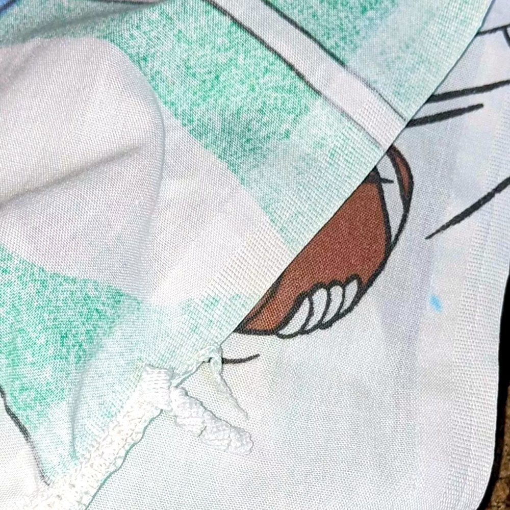 Vintage Disney Sports Mickey Twin Fitted Sheet – 90s Bedding – Rare Collectible - Picture 9 of 12